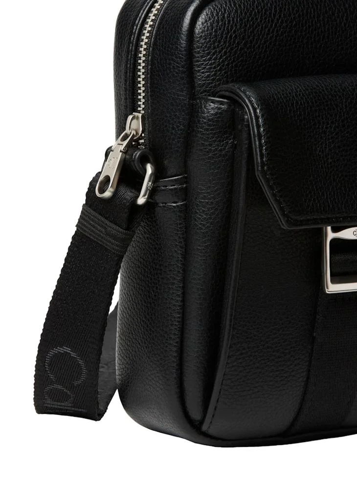 CALVIN KLEIN Black Logo Messenger Bag for Men | Best Price UAE